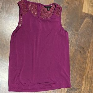 Banana Republic tank top with lace and button detail
